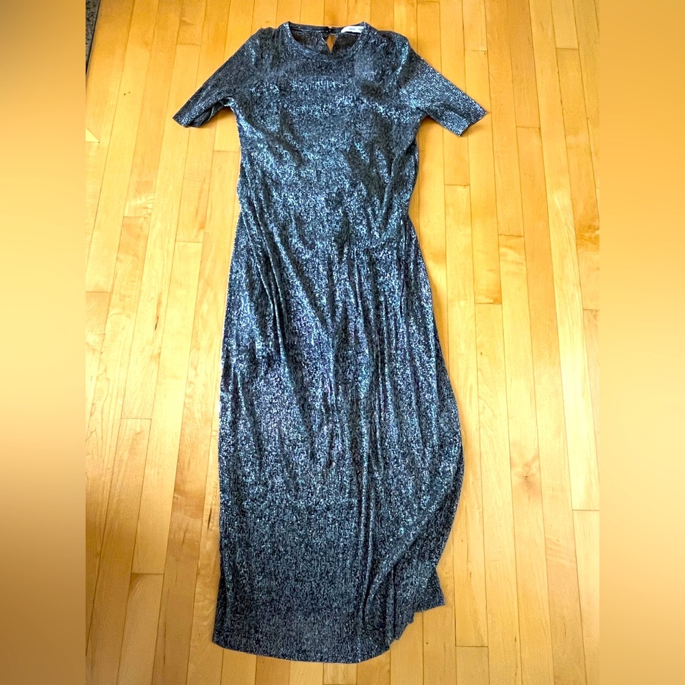 Mango sparkly maxi dress with slip